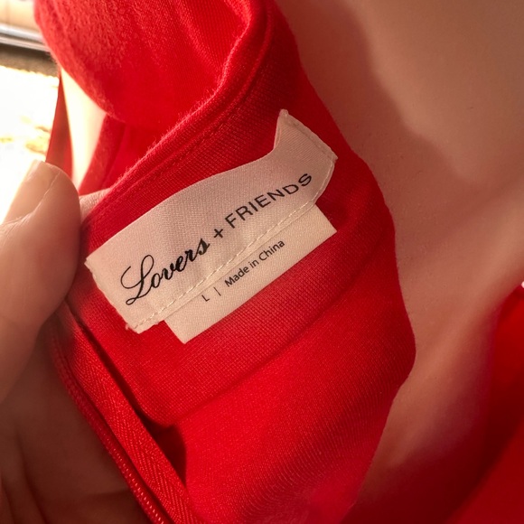 NWT Lovers and Friends Cece Gown Maxi Dress Red Rose Large - Picture 10 of 11